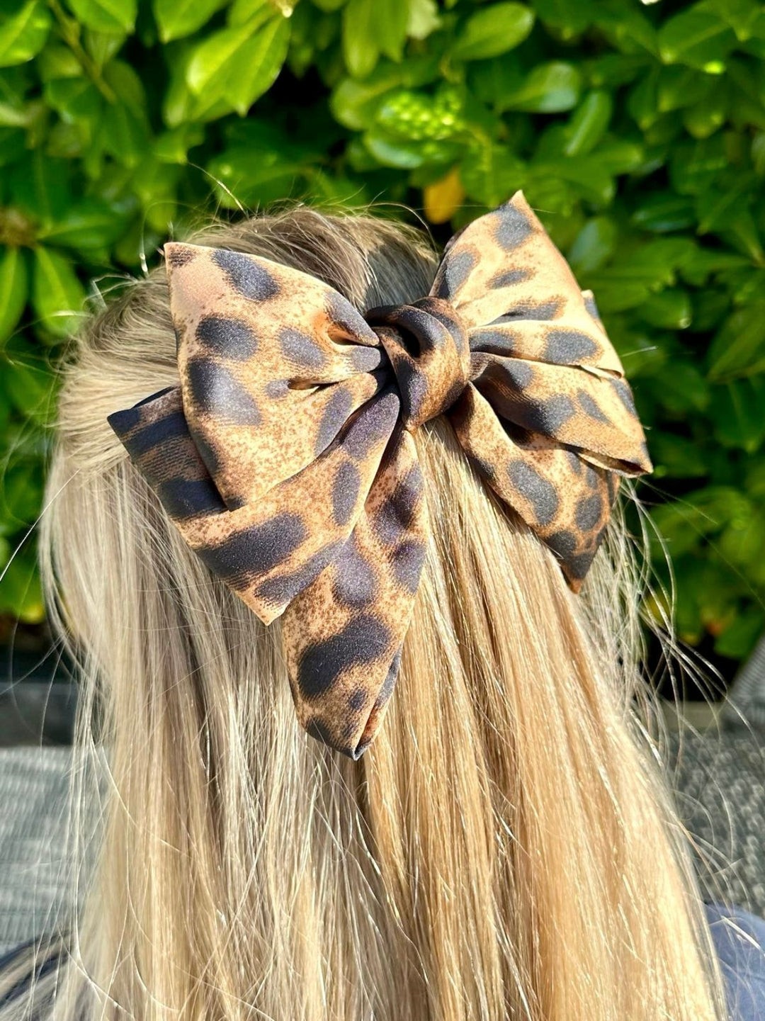 Brown Leopard Print Hair Bow