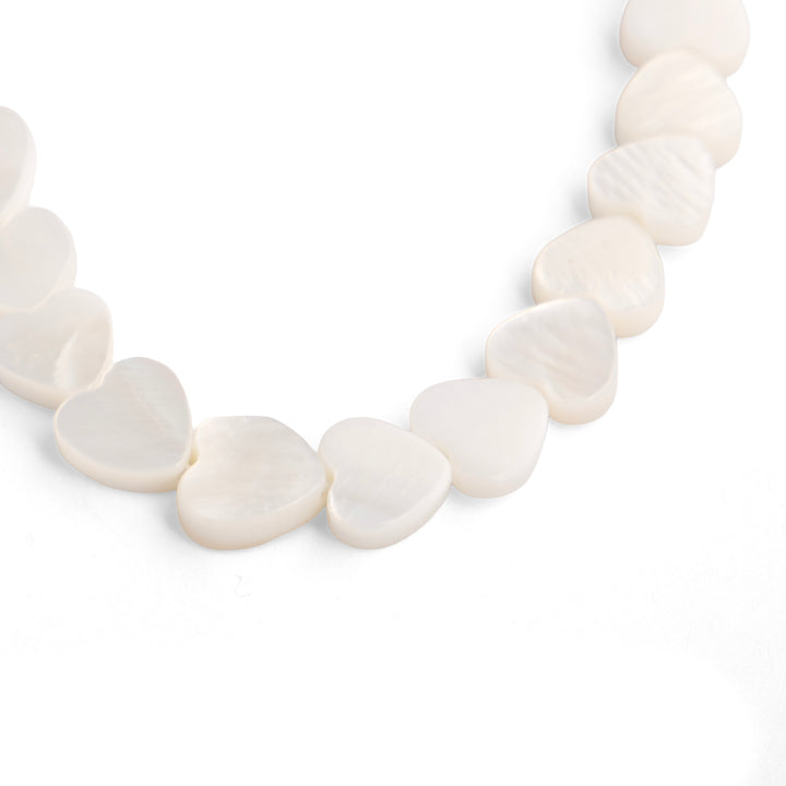 Amora White Shell Heart Necklace