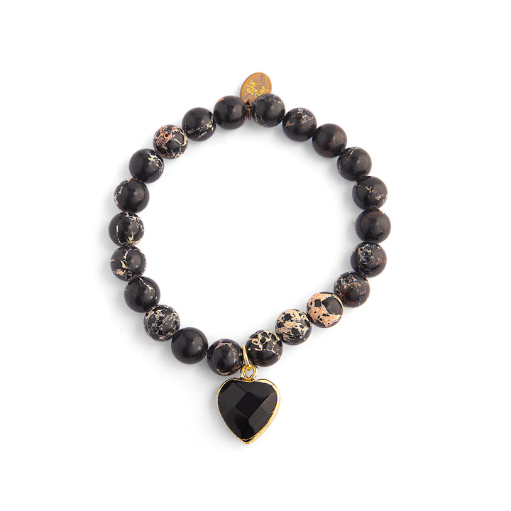 The Black Heart Spirit Stone Bracelet