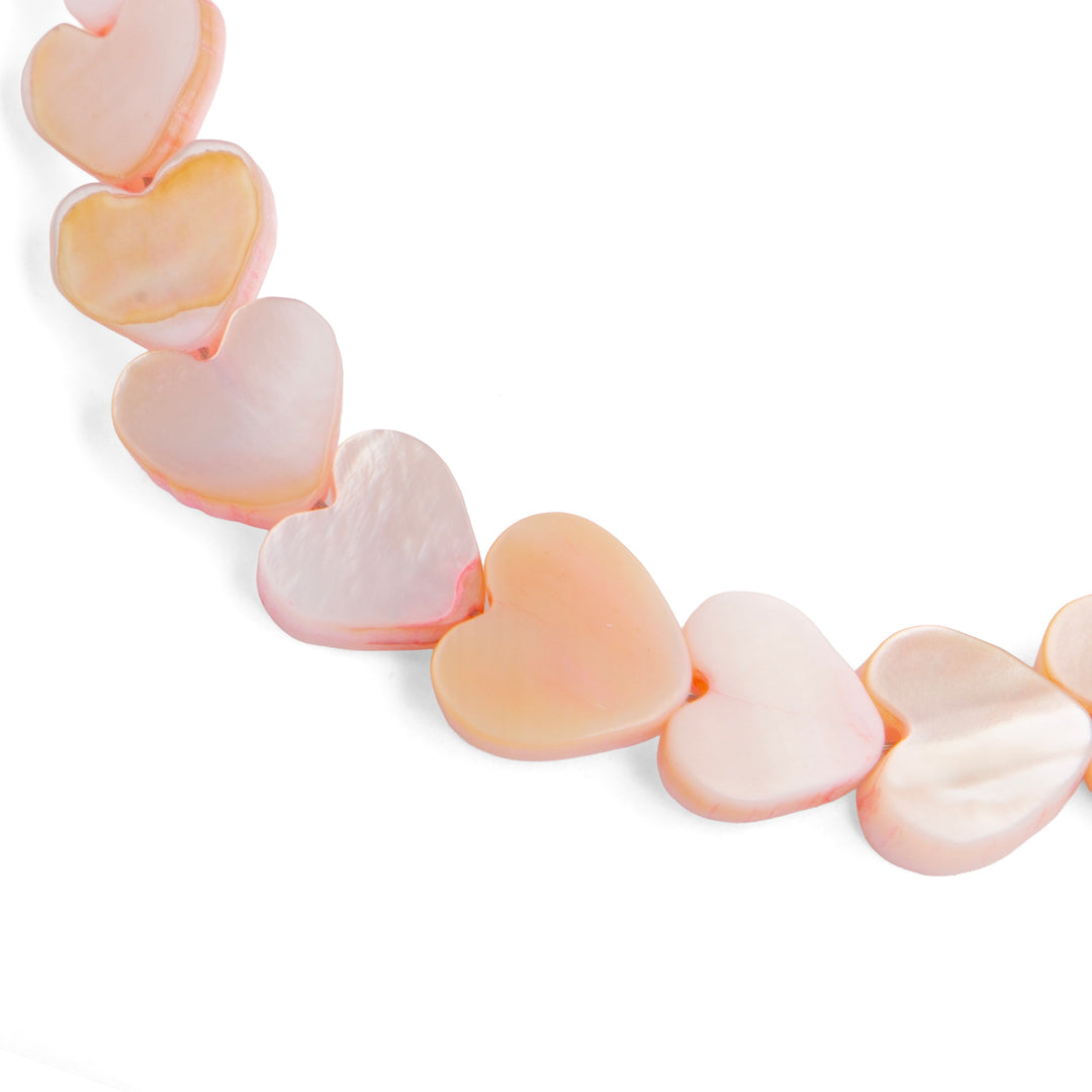 Amora Pink Shell Heart Necklace