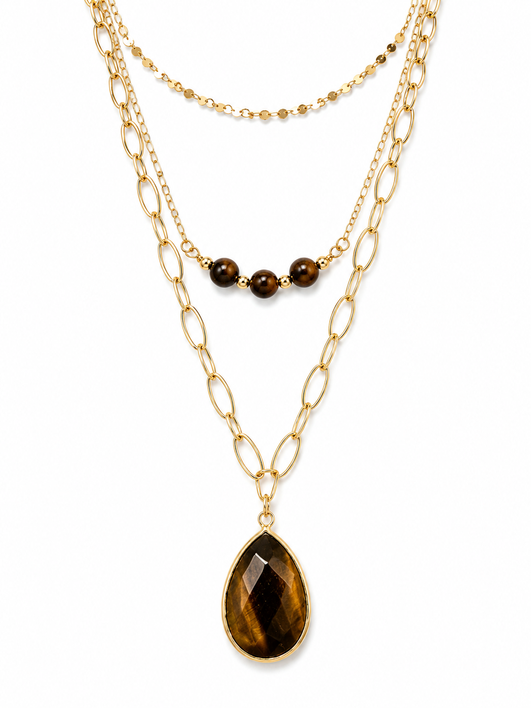 Tiger Eye Layered Necklace