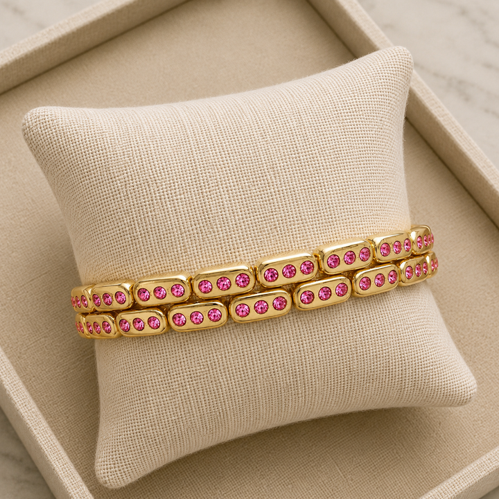Pink Crystal Tyler Bling Bracelet