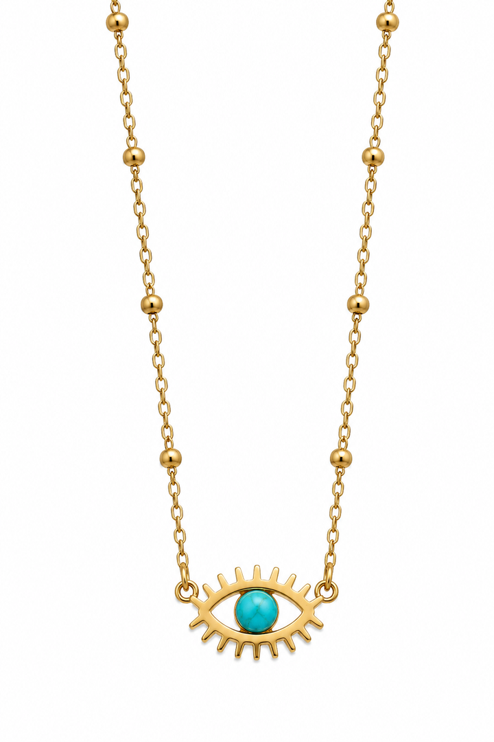 Turquoise Eye of Protection Necklace