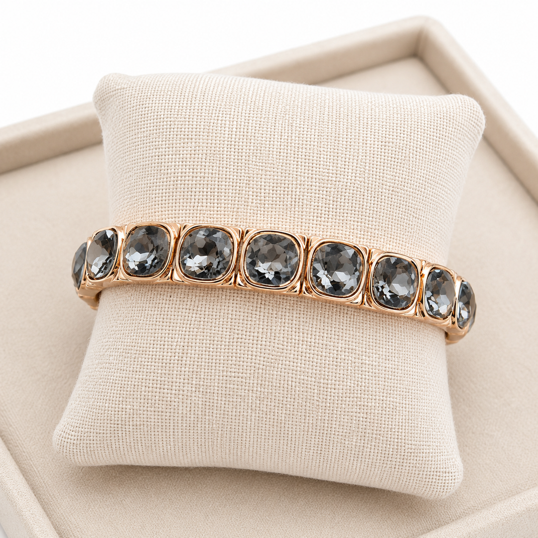 Grey Cube Bling Bracelet