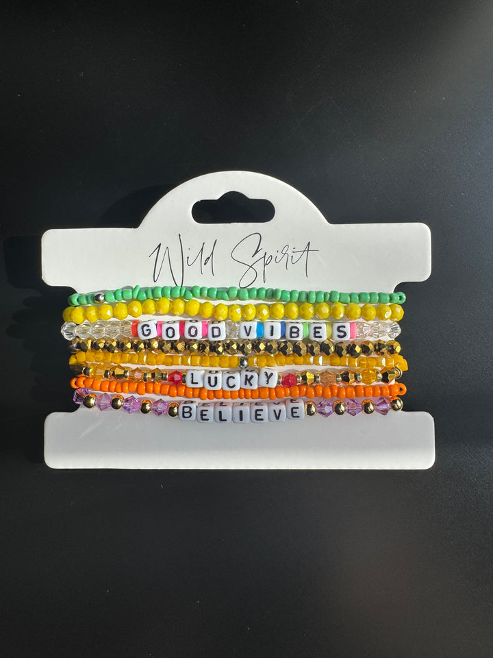 The Good Vibes Affirmation Bracelet Gift Set
