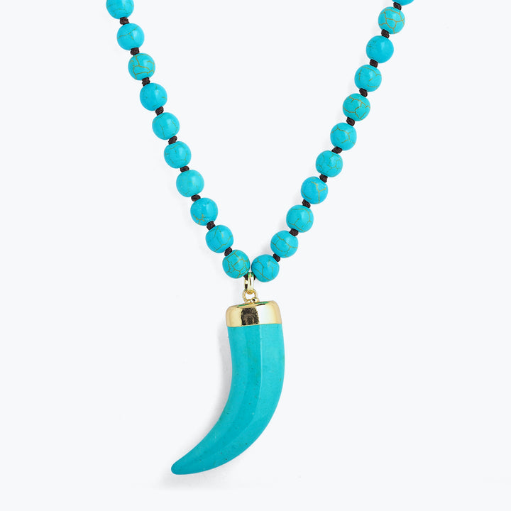 Turquoise Blue Horn  Rixa Necklace