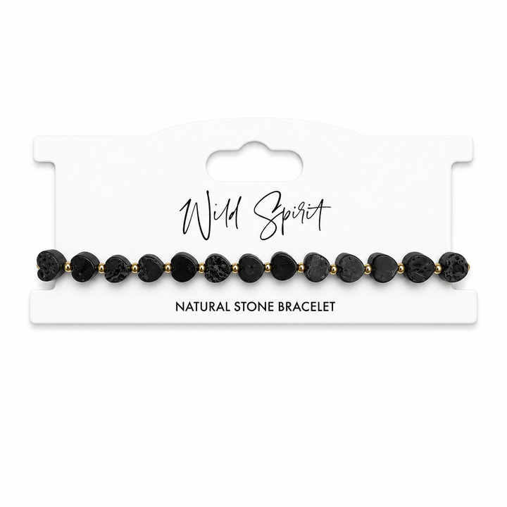 Black Jasper Mini Heart Bracelet