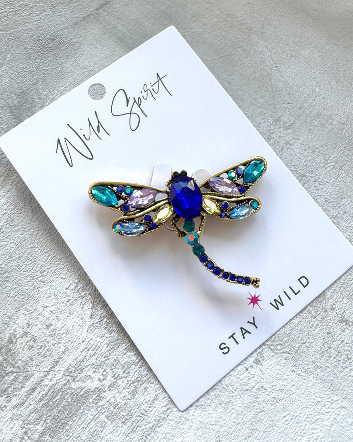 The Mini Blue Dragonfly Brooch