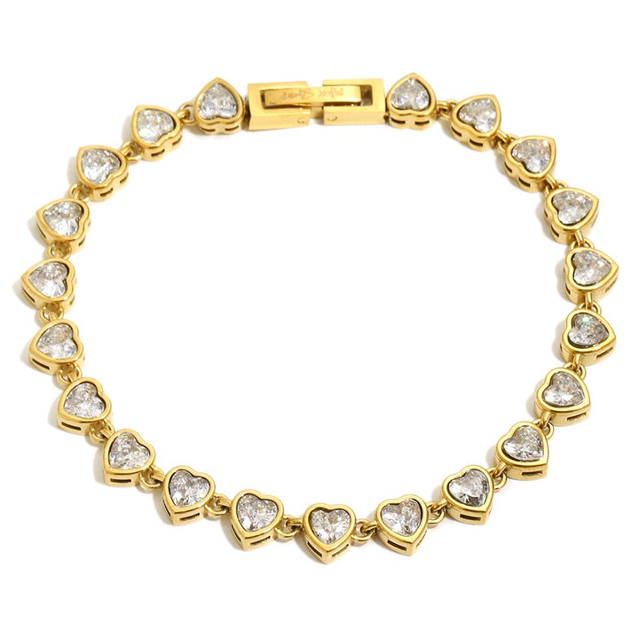 Heart Tennis Bracelet