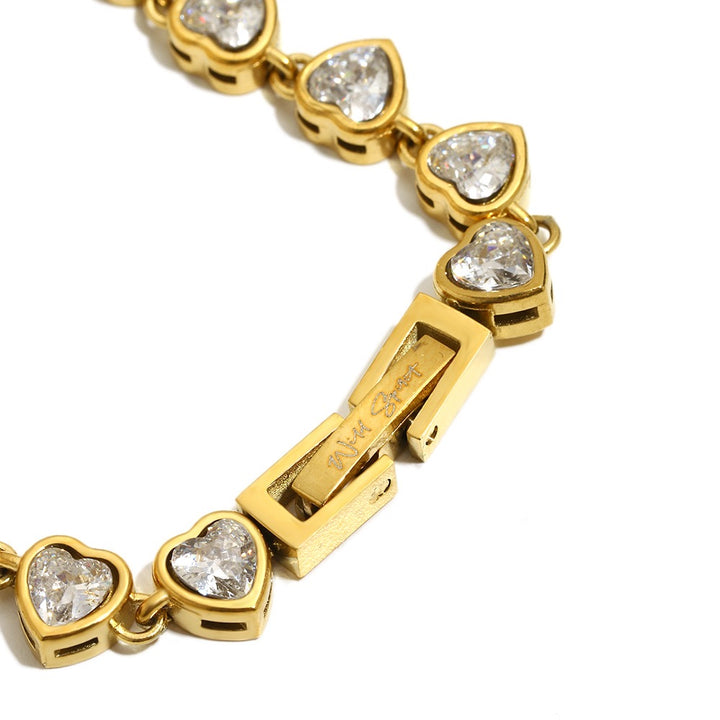 Heart Tennis Bracelet