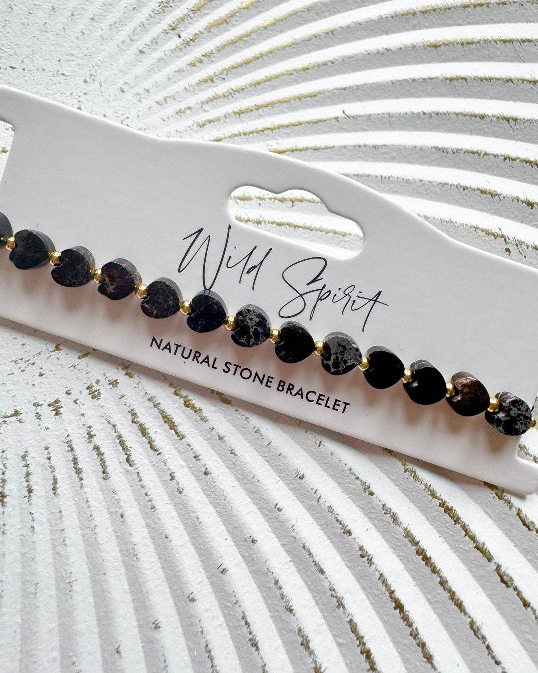 Black Jasper Mini Heart Bracelet