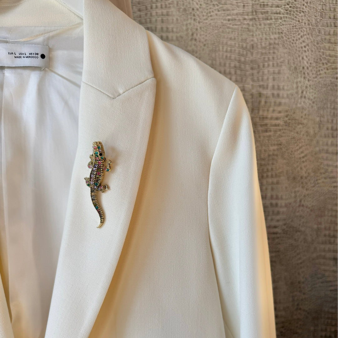 The Rainbow Alligator Brooch