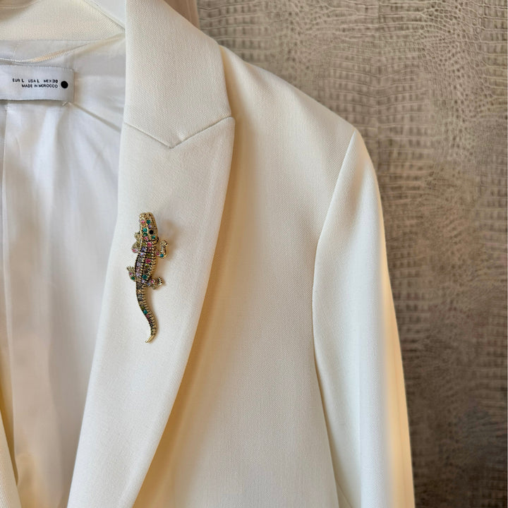 The Rainbow Alligator Brooch