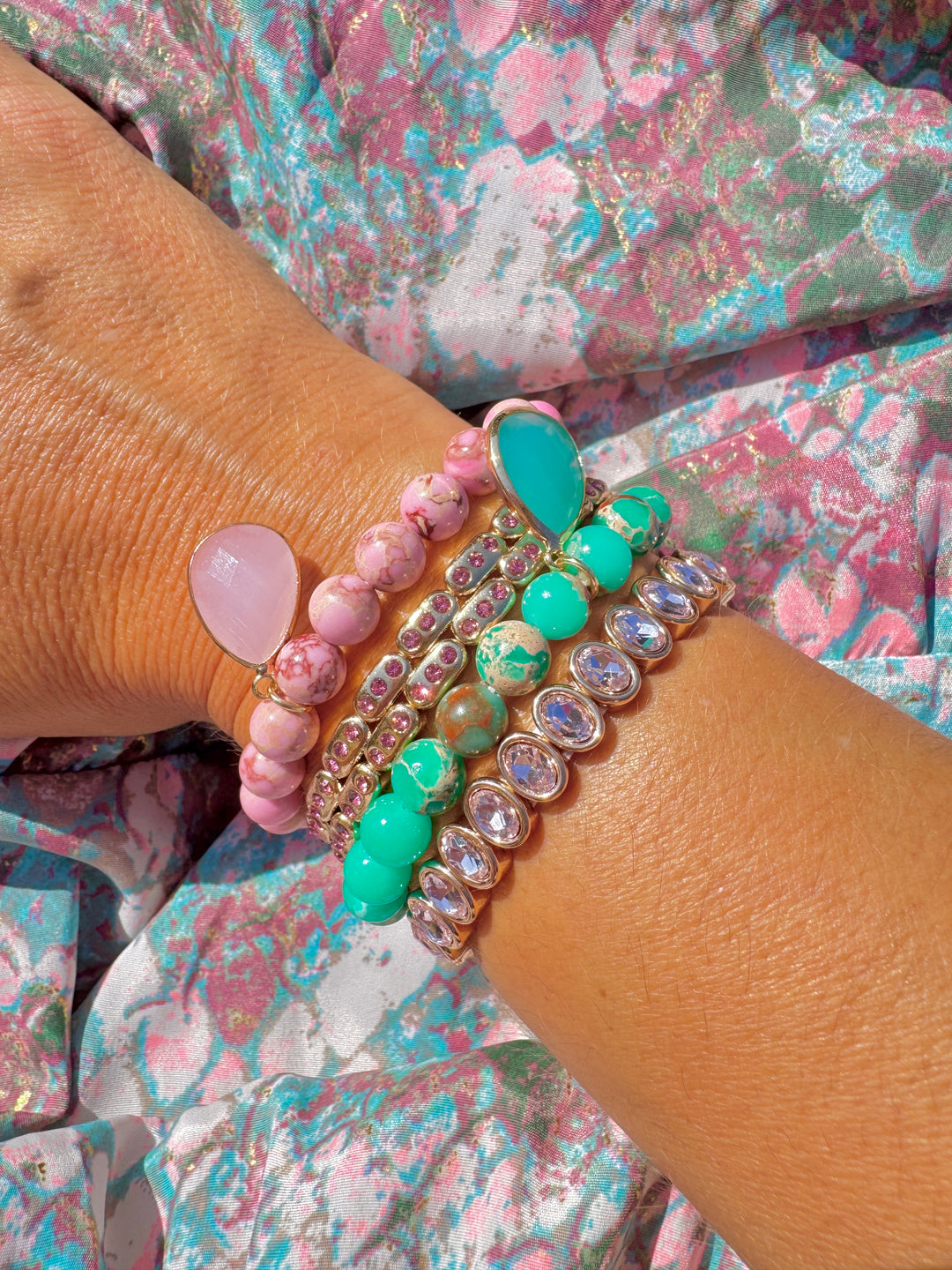 Pink Crystal Tyler Bling Bracelet