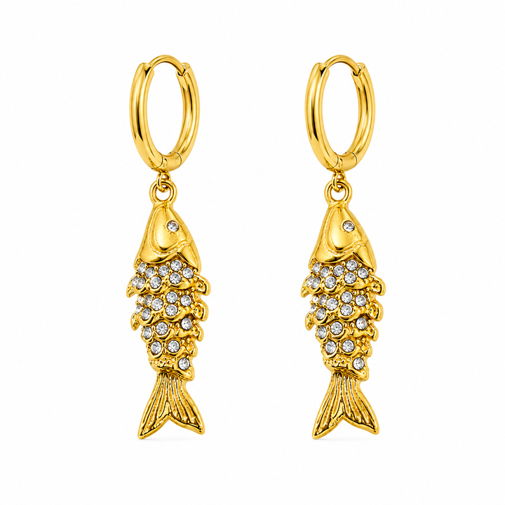 Gold Plated Waterproof Shimmerfish Earrings