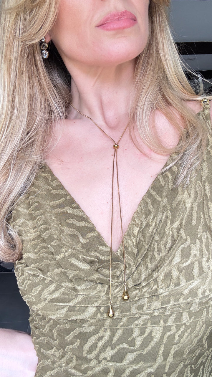 Elysia Adjustable Gold Plated Waterproof Necklace