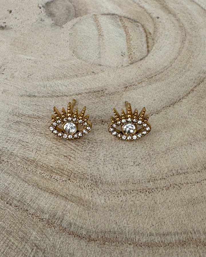 The Evil Eye Sparkle Stud Earrings