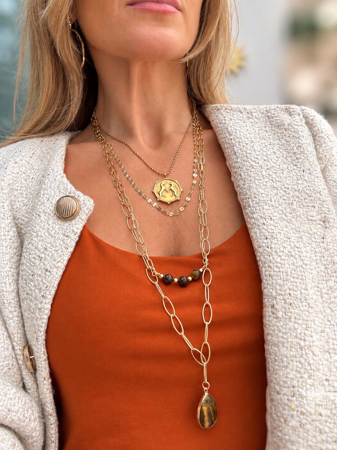Tiger Eye Layered Necklace