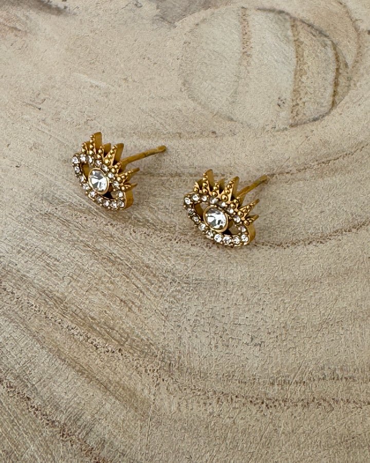 The Evil Eye Sparkle Stud Earrings
