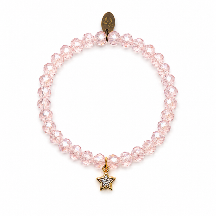 Pink Star Twilight Charm Bracelet