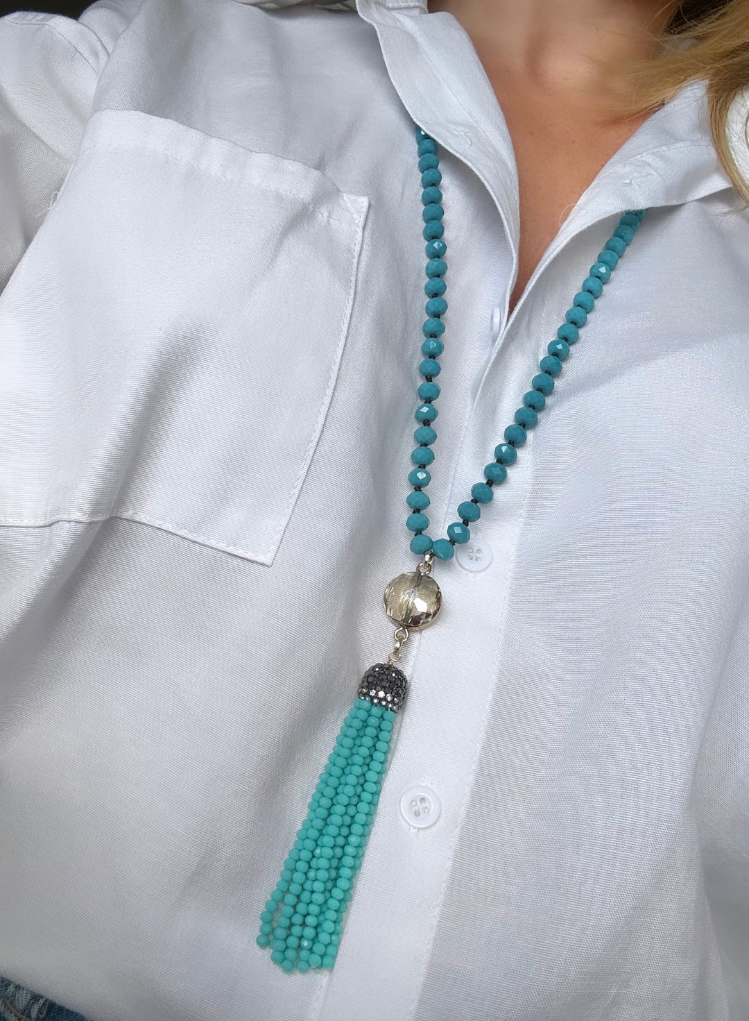 The Blue Tassel Necklace