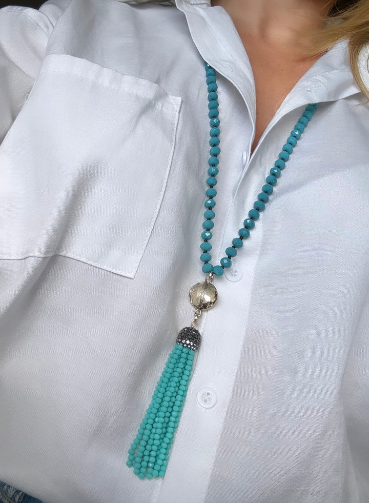 The Blue Tassel Necklace