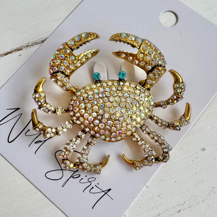 The Big Sparkle Crab Brooch