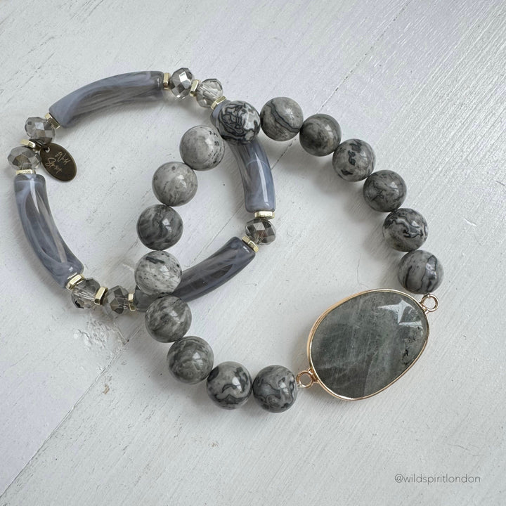 The Grey Smoke Bracelet Stack