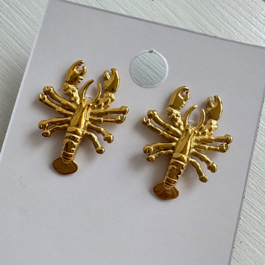 Waterproof Gold Plated Lobster Earrings