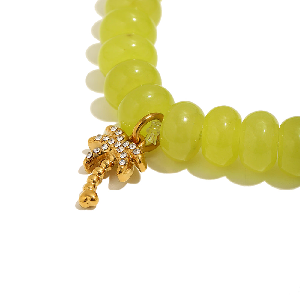 Lime Palm Tree Sunkissed Charm Bracelet