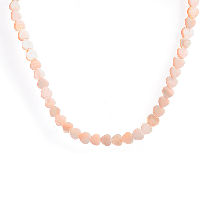 Amora Pink Shell Heart Necklace