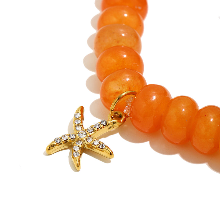 Orange Starfish Sunkissed Charm Bracelet