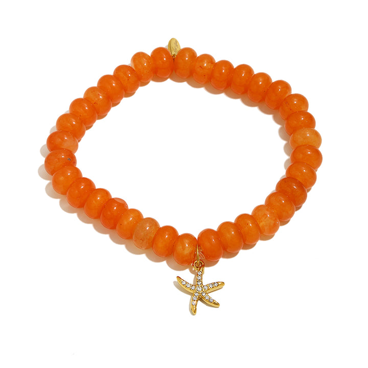 Orange Starfish Sunkissed Charm Bracelet