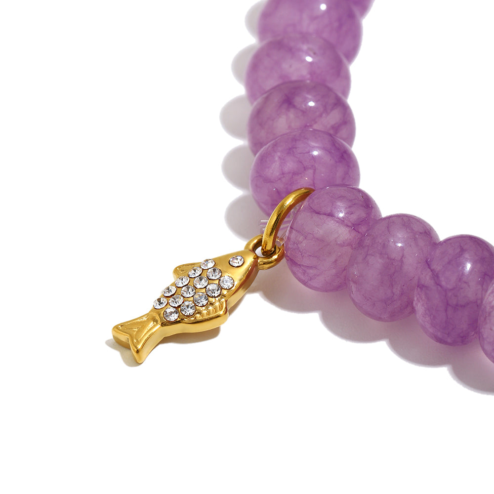 Purple Fish Sunkissed Charm Bracelet