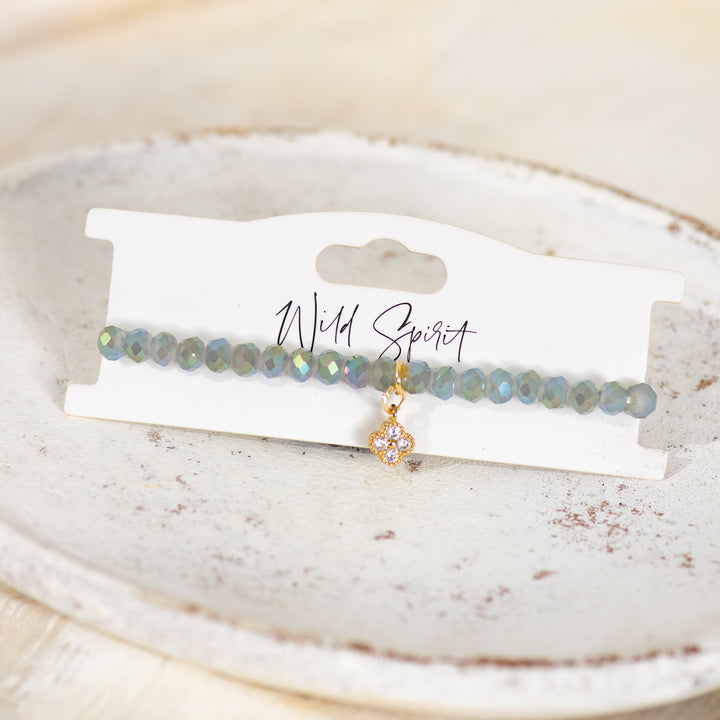 The Sky Blue Clover Twilight Charm Bracelet