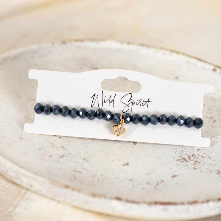 The Navy Clover Twilight Charm Bracelet