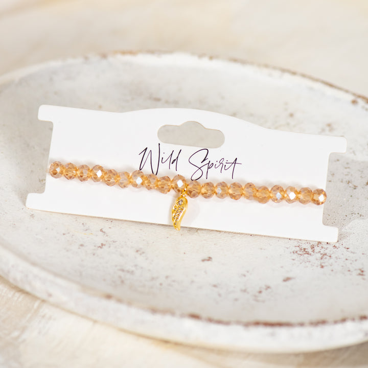 The Gold Wing Twilight Charm Bracelet