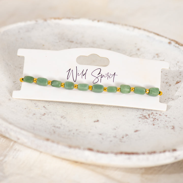 a bracelet on a plate