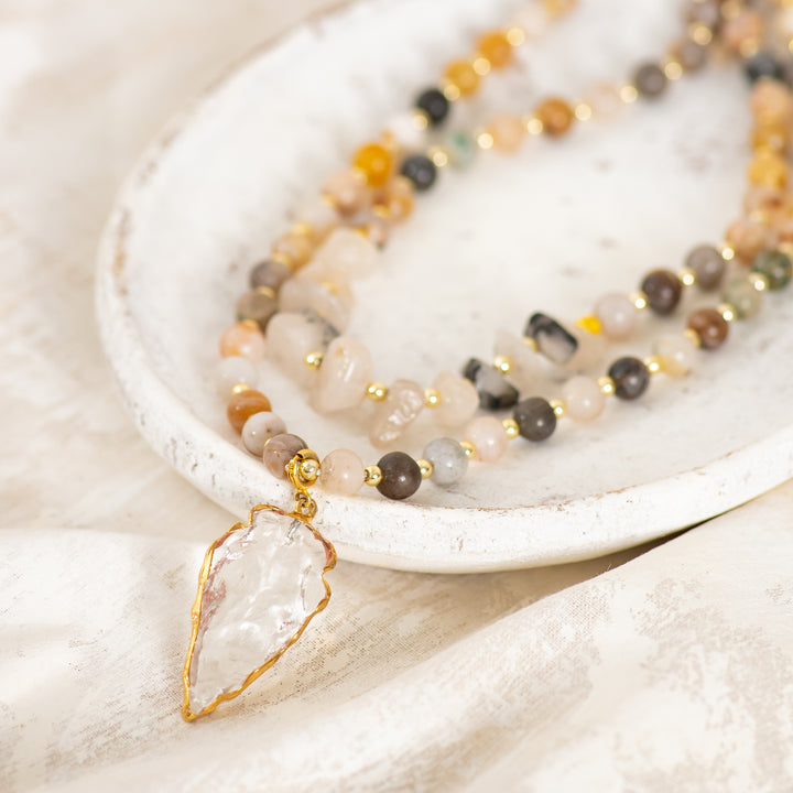 The Athena Grey Mix Necklace