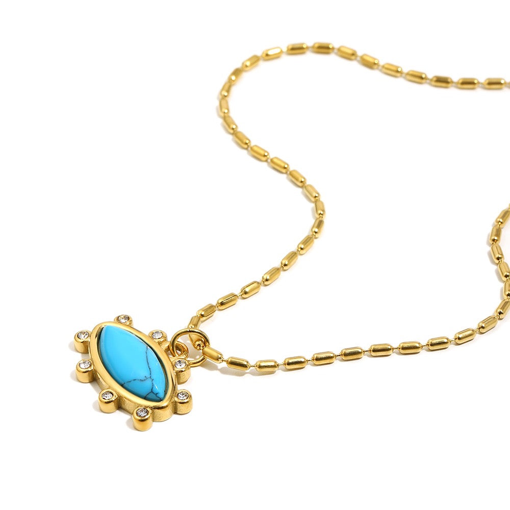 Turquoise Stone Aluna Necklace