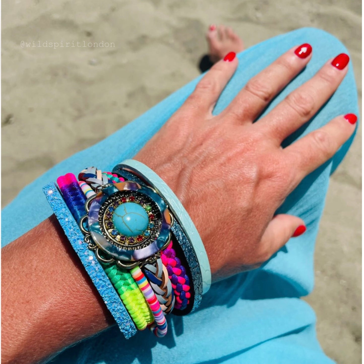 Indigo Boho Cuff Bracelet