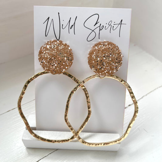 Gold Disco Hoops