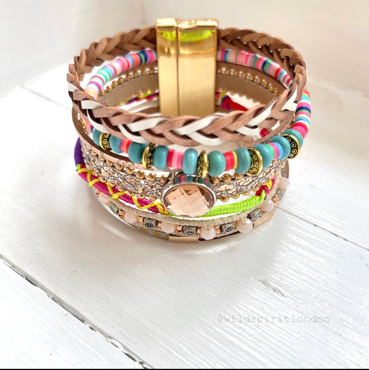 Paloma Boho Cuff Layered Bracelet