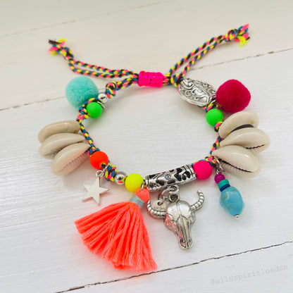 Coral Charm Bracelet