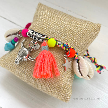 Coral Charm Bracelet